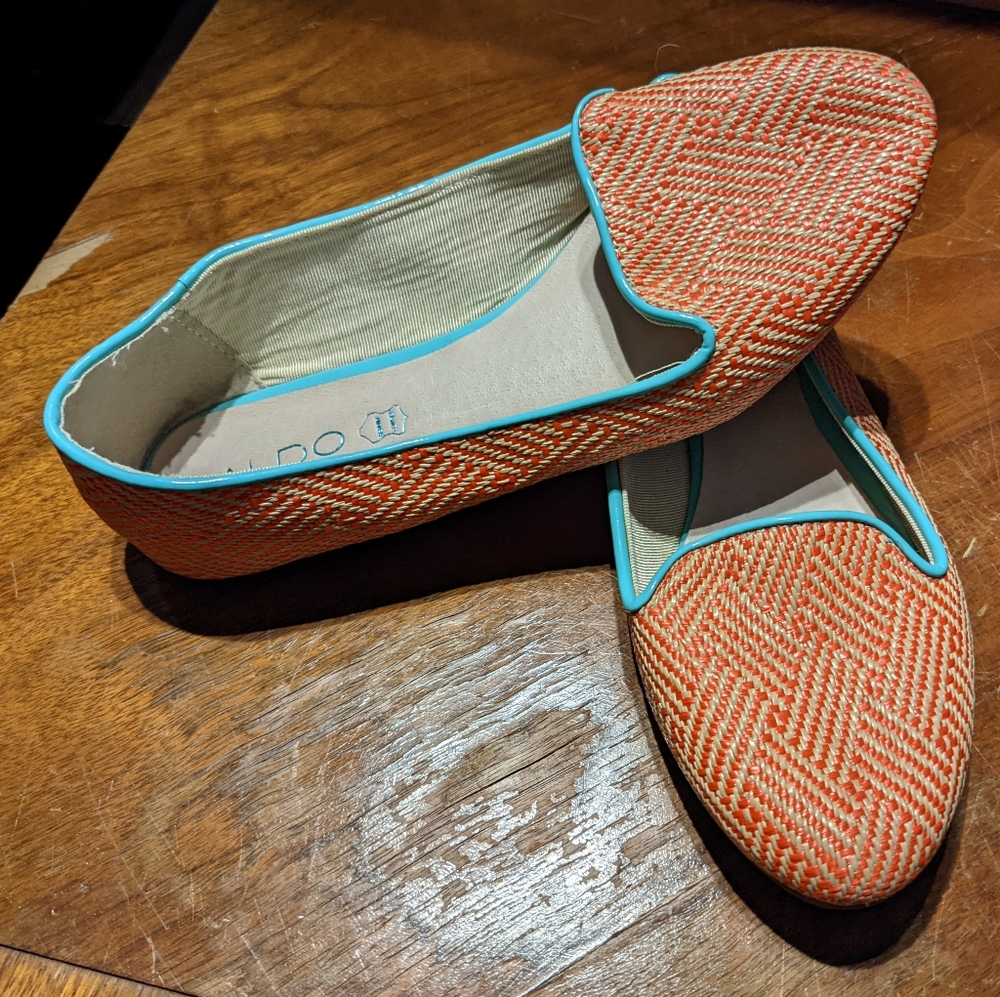 ALDO Choiven jute woven raffia flats